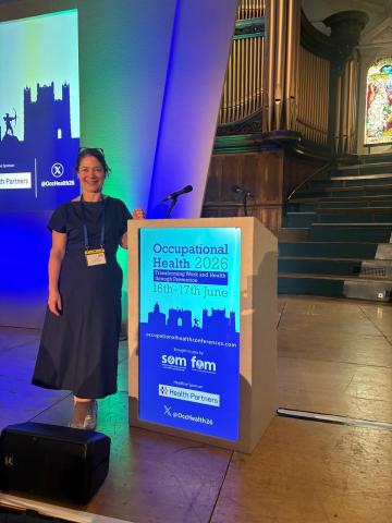 Dr Jo Feary at the Occupational Health 2026 Conference, Nottingham