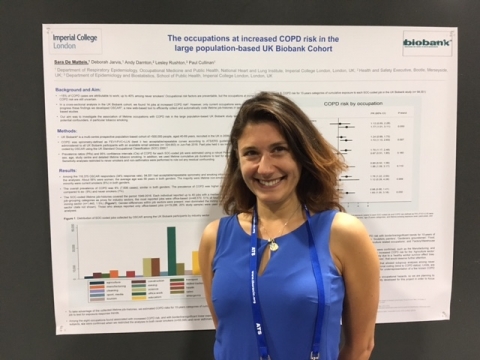 Sara De Matteis in front of her poster at the ATS 2017 International Conference - Washington DC