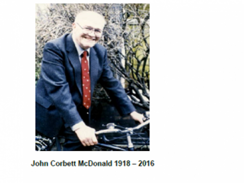 Image of Professor J Corbett McDonald, in whose honour a Memorial Seminar was held at McGill University, Montreal on 19 May 2017