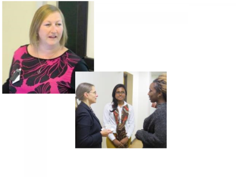 Images of Dr Clare Gilham (LSHTM - invited speaker), and Dr Jo Szram and delegates at the ‘Occupational Lung Disease – Keeping Up to Date’ study day, held at the National Heart and Lung Institute, London SW3 - 22 September 2015 at the