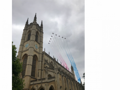 RAF 100 Flypast during Lung Function Testing course - 10 July 2018