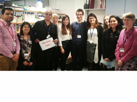 Dr Rosialzira Natasha Vera Berríos (Rosi) who visited our group September to November 2018, pictured with group colleagues