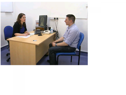 Scene from clinic video (of Dr Jo Feary undertaking a patient examination), released on 28 June 2016