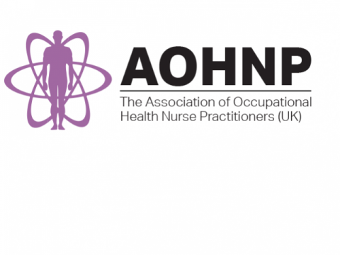 AOHNP logo - colleagues speak at the Association of Occupational Health Nurse Practitioners' (AOHNP) Good Practice Forum, held in Bristol, 6 October 2017